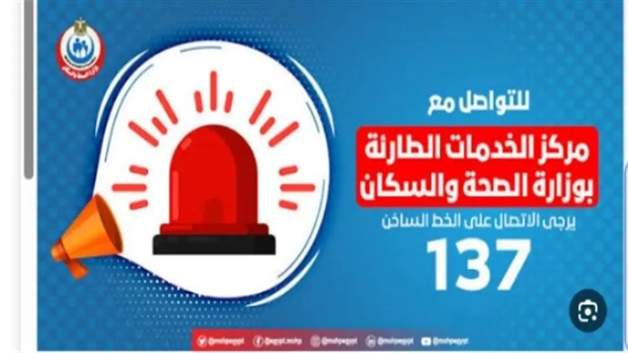 حالات تستدعي الاتصال بالخط الساخن 137 وأرقام الرعاية العاجلة في 9 محافظات